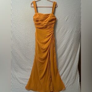 Azazie Butterscotch Maxi Dress